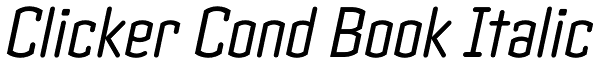 Clicker Cond Book Italic Font