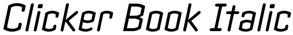 Clicker Book Italic Font