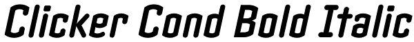 Clicker Cond Bold Italic Font