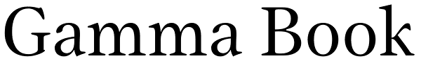 Gamma Book Font