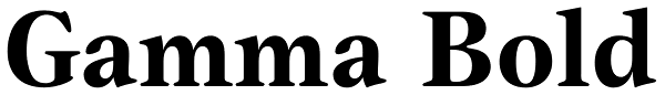 Gamma Bold Font