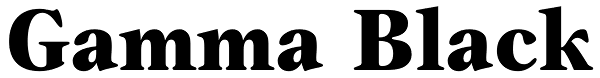 Gamma Black Font