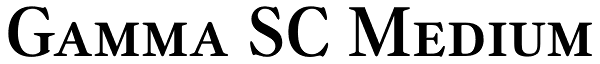 Gamma SC Medium Font