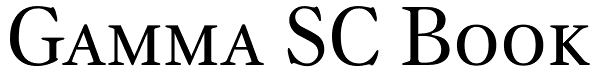 Gamma SC Book Font