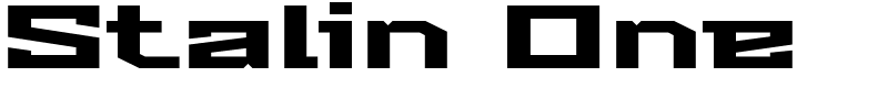 Stalin One Font