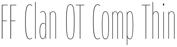 FF Clan OT Comp Thin Font