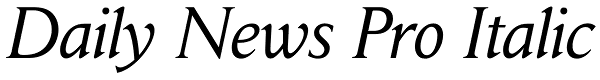 Daily News Pro Italic Font