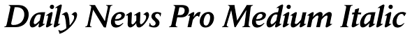 Daily News Pro Medium Italic Font