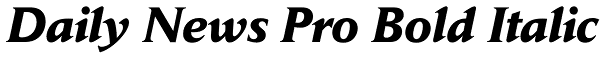 Daily News Pro Bold Italic Font