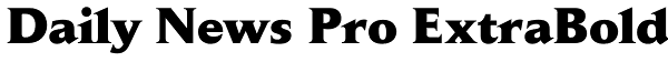 Daily News Pro ExtraBold Font