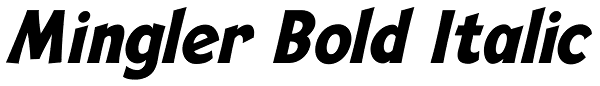 Mingler Bold Italic Font