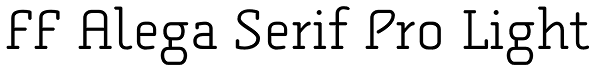 FF Alega Serif Pro Light Font