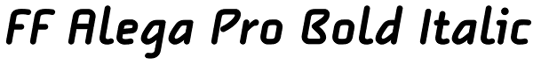 FF Alega Pro Bold Italic Font