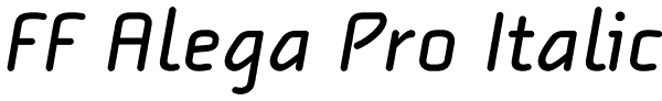 FF Alega Pro Italic Font