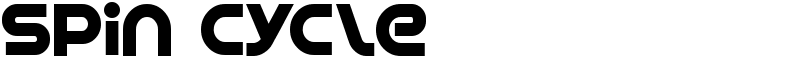 Spin Cycle Font
