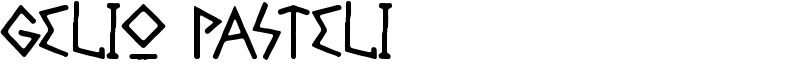Gelio Pasteli Font