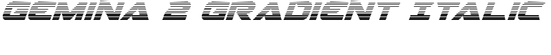 Gemina 2 Gradient Italic Font