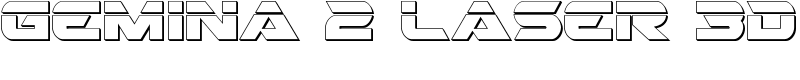 Gemina 2 Laser 3D Font