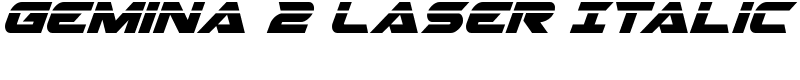 Gemina 2 Laser Italic Font