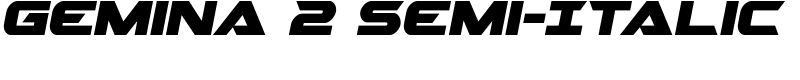 Gemina 2 Semi-Italic Font