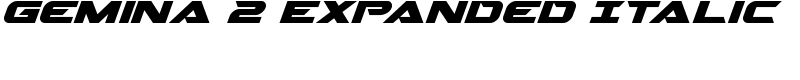 Gemina 2 Expanded Italic Font
