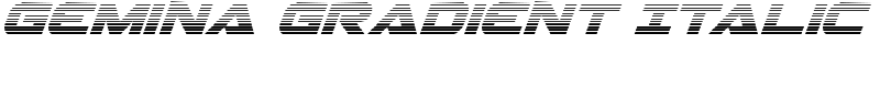 Gemina Gradient Italic Font
