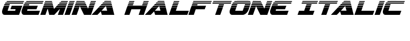 Gemina Halftone Italic Font