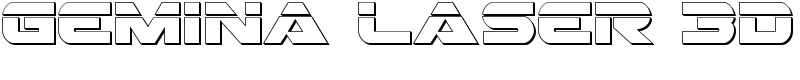 Gemina Laser 3D Font