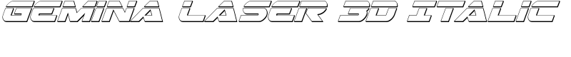 Gemina Laser 3D Italic Font