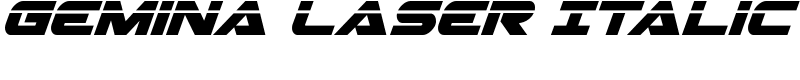 Gemina Laser Italic Font