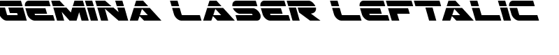 Gemina Laser Leftalic Font