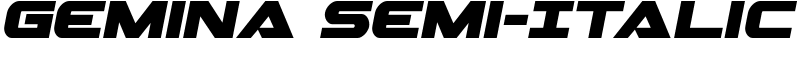 Gemina Semi-Italic Font