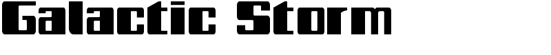 Galactic Storm Font