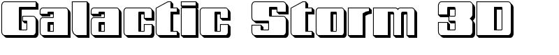 Galactic Storm 3D Font