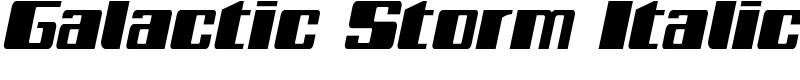 Galactic Storm Italic Font