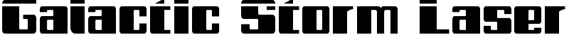 Galactic Storm Laser Font