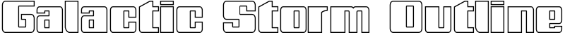 Galactic Storm Outline Font