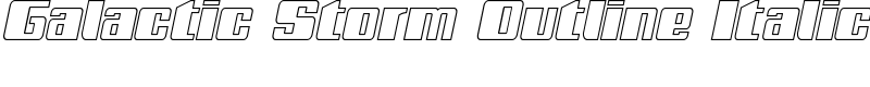 Galactic Storm Outline Italic Font
