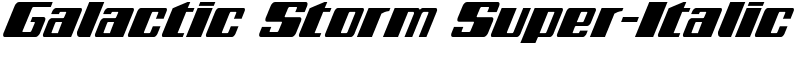 Galactic Storm Super-Italic Font