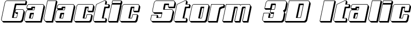 Galactic Storm 3D Italic Font