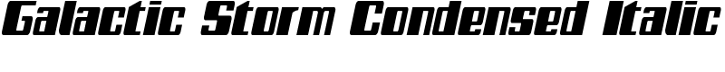 Galactic Storm Condensed Italic Font