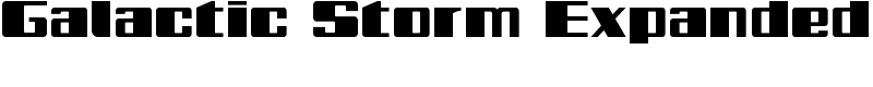 Galactic Storm Expanded Font