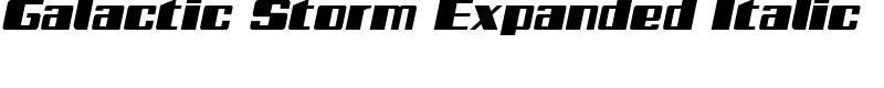 Galactic Storm Expanded Italic Font