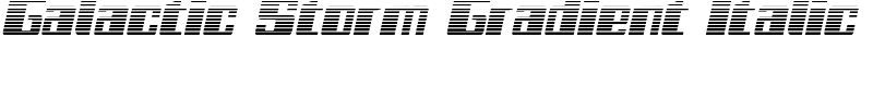 Galactic Storm Gradient Italic Font
