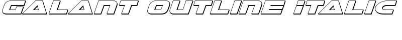 Galant Outline Italic Font