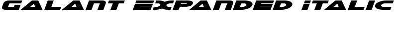 Galant Expanded Italic Font