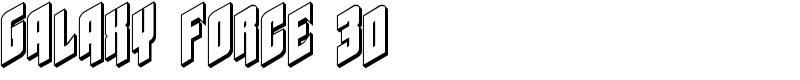 Galaxy Force 3D Font