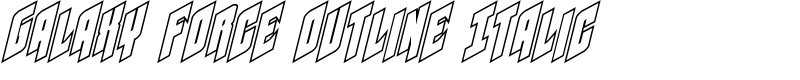 Galaxy Force Outline Italic Font