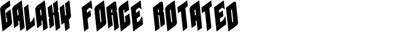 Galaxy Force Rotated Font
