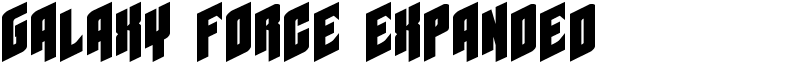 Galaxy Force Expanded Font